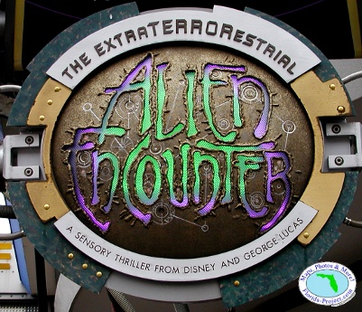 Alien Encounter sign without illumination